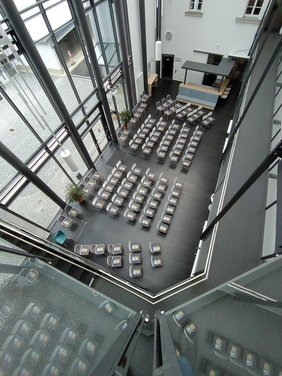 Ansicht der Glashalle von oben Ansicht der Glashalle von oben