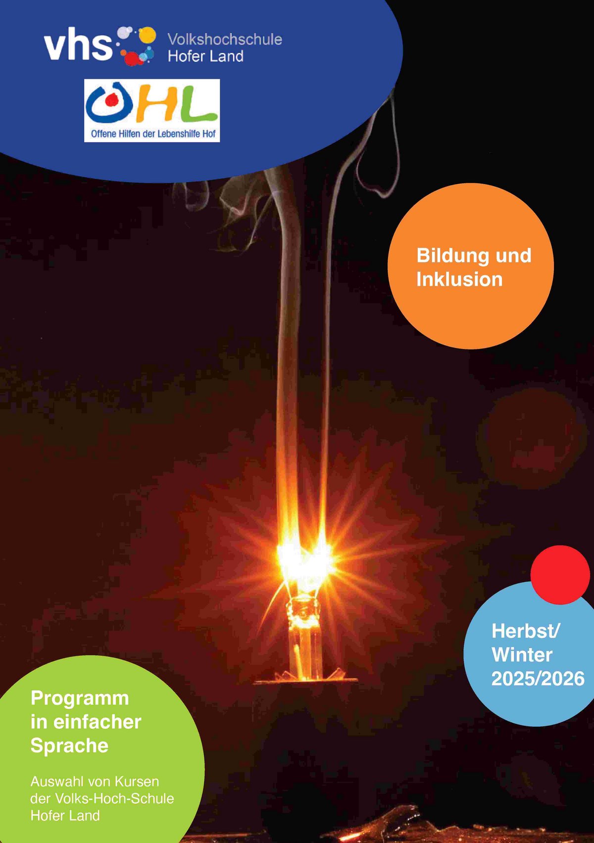 Titelblatt Programmheft Einfache Sprache Glühbirne