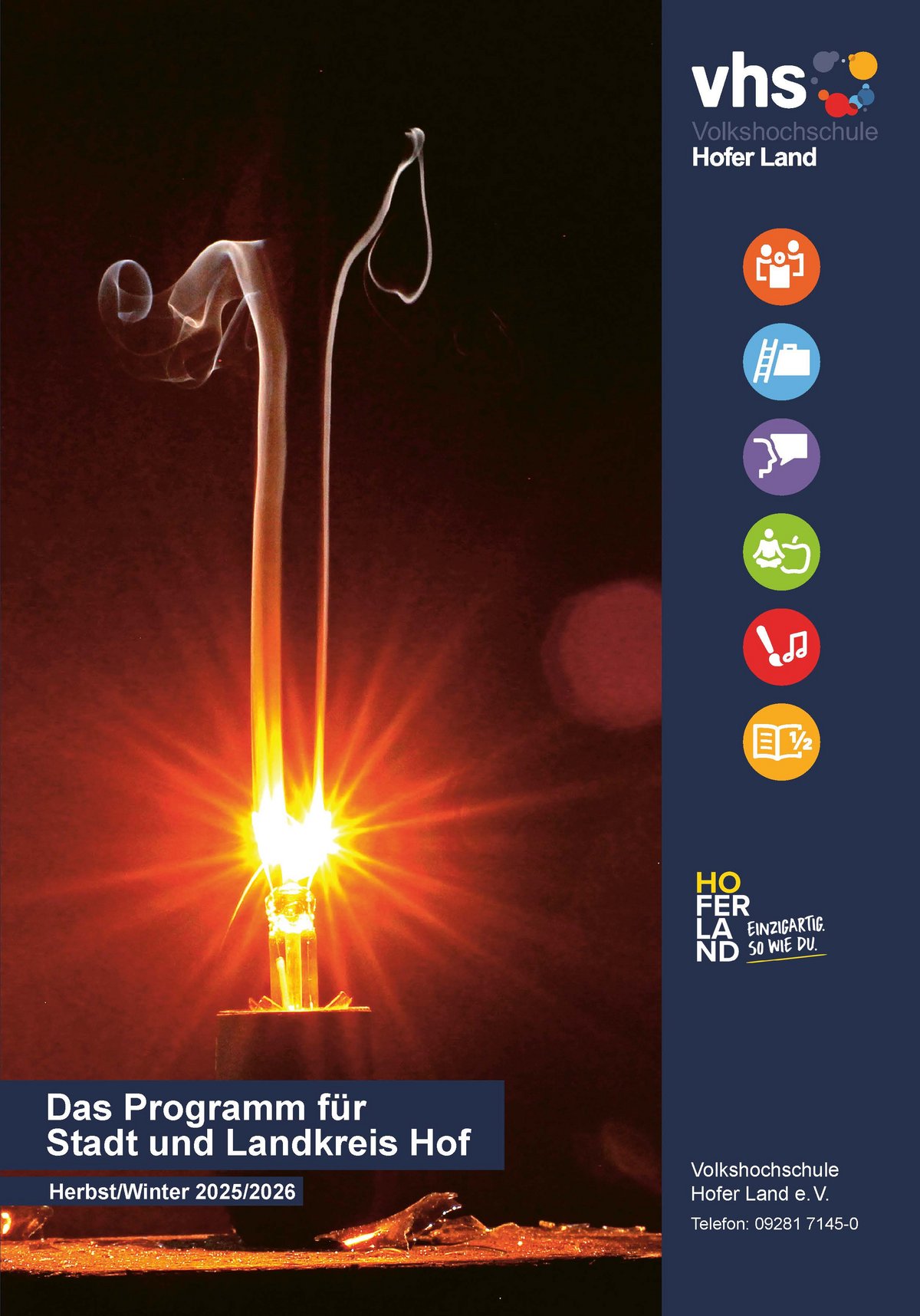 Titelbild Programmheft, Makrofoto einer Glühlampe