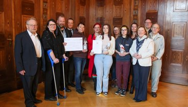 Vertreter*innen der VHS Hofer Land bei der Verleihung des Integrationspreis 2025.